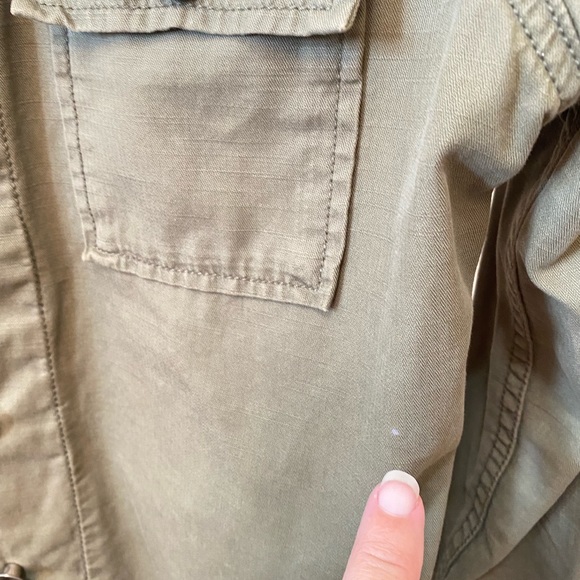 Lucky Brand 90s Y2K Embroidered Military Khaki Army Green Shirt Jacket Retro - Picture 11 of 15